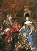Jan Frans van Douven Double portrait of Johann Wilhelm von der Pfalz and Anna Maria Luisa de' Medici oil painting on canvas